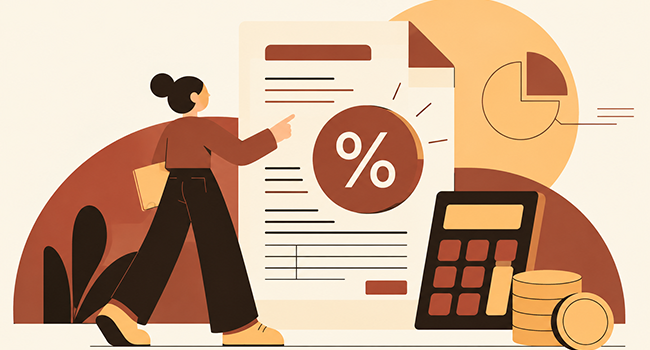 Ilustración de asesoría fiscal para empresas